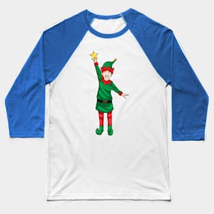 Elves Christmas Christmas star Baseball T-Shirt